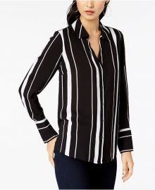 INC International Concepts I N C  Striped Button-Front Shirt  Created for Macy s   Reviews - Tops - Women - Macy s at Macys